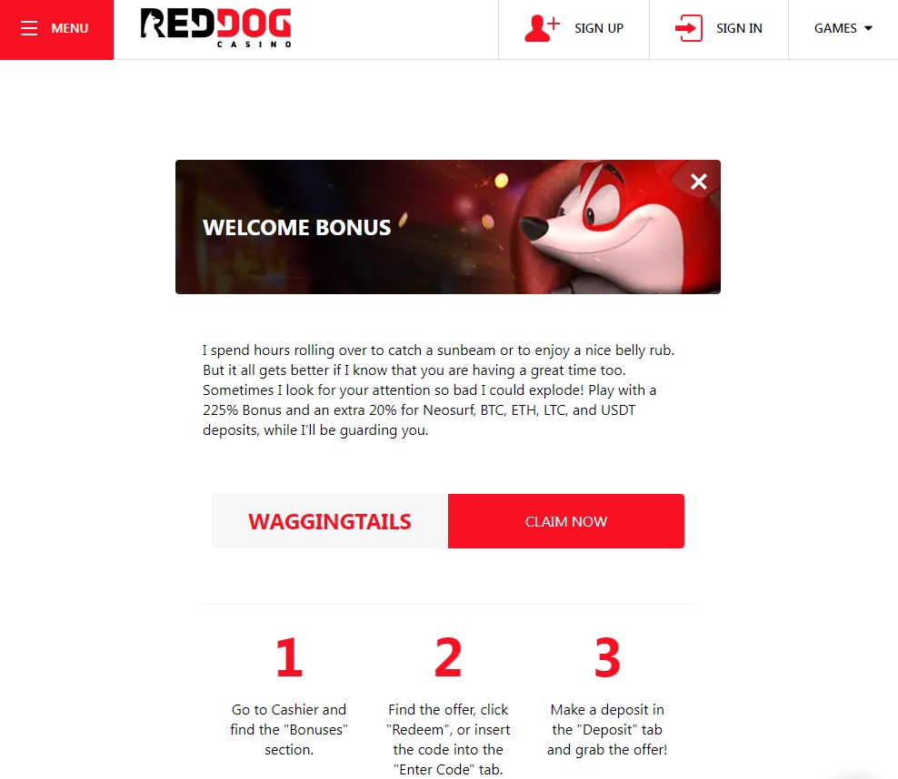 Bonus Codes Red Dog Casino